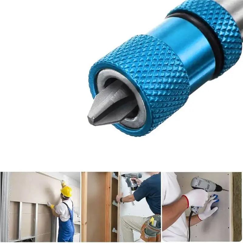 HOT 3PCS 60mm Drywall Screw Bits Setter Magnetic Bit Holder 1/4 Inch Hex Shank Driver Bits Adjustable Depth Screw Holder 【SPECIA