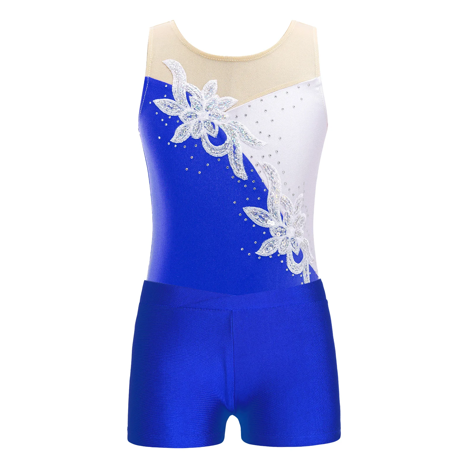 Collant de ginástica feminino, collant infantil com shorts, conjunto de balé, esportes de dança, roupas de treino, crianças, adolescentes, 2 peças