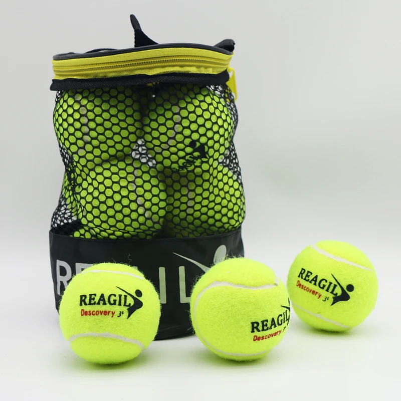 DS12  Tennis Balls High Bounce Practice Training Tennis For Dogs Bite 6.4CM High Flexibility Chemical Fiber Tennis Balls 12pcs