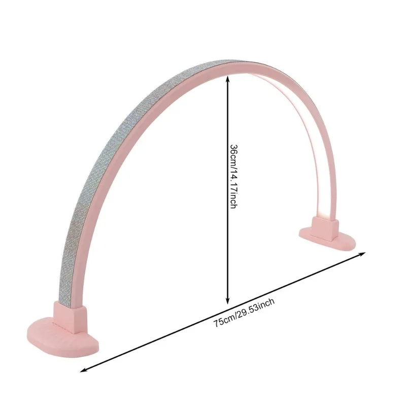 48W akumulatorowa regulowana jasność suszarka do paznokci półksiężycowa lampa do paznokci Manicure LED lampa do makijażu oświetlenie brwi światło