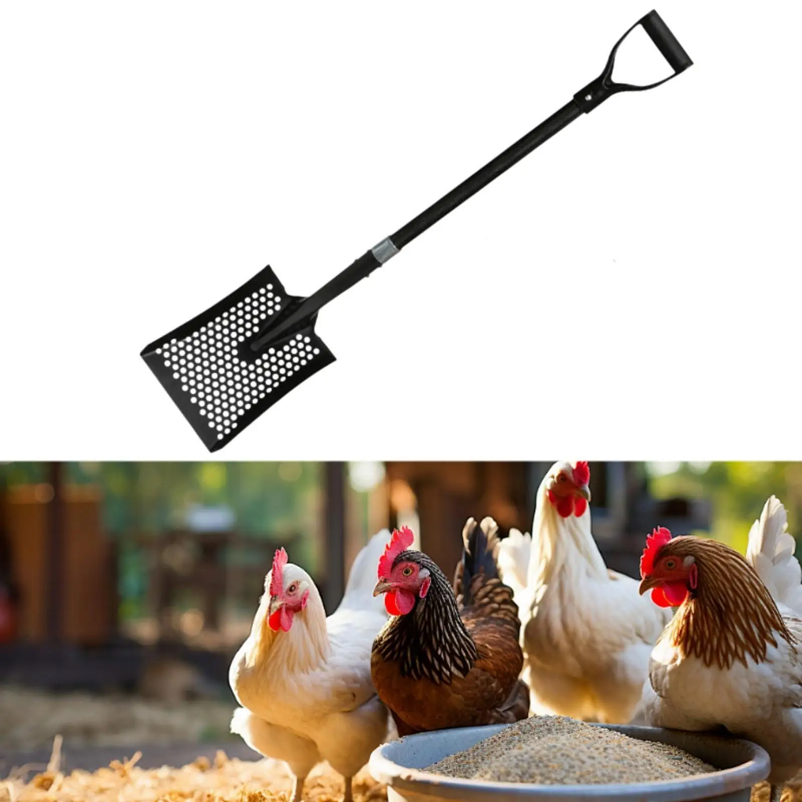 Sand Shovels Sifting Shovels Lightweight for Metal Detecting Sifter Shovels Treasure Shovels for Chicken Coop Sheep Stall