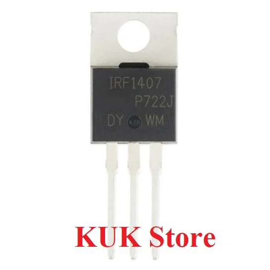 Original real 100% novo irf1407 irf1407pbf to-220 10 pces 50 50 pces