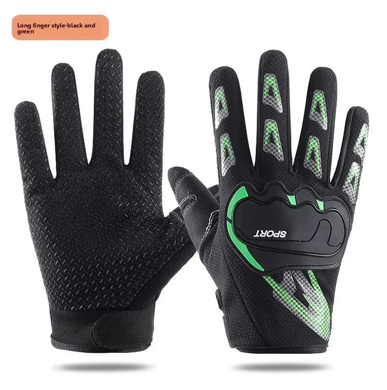 قفازات ركوب الدراجات النارية في الهواء الطلق، مضادة للانزلاق، مقاومة للاهتراء، متوافقة مع قفازات الدراجات النارية الرياضية القابلة للتنفس #2