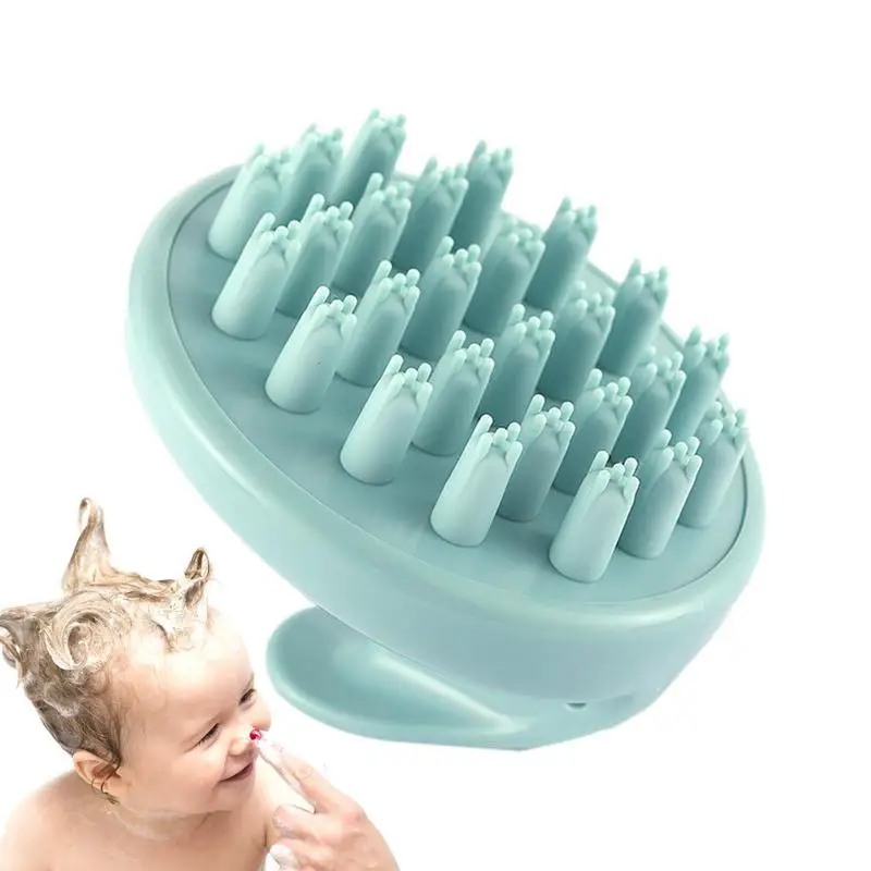 

Scalp Massager Shampoo Brush Scalp Scrubber Silicone Hair Washing Brush With Soft Bristles Wet Dry Hair Brush Scalp Massage