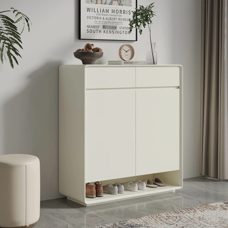 Wood White Shoe Rack Nordic Modern Space Saving Shoe Rack Living Room Hallway Muebles Para El Hogar Multifunction Furniture