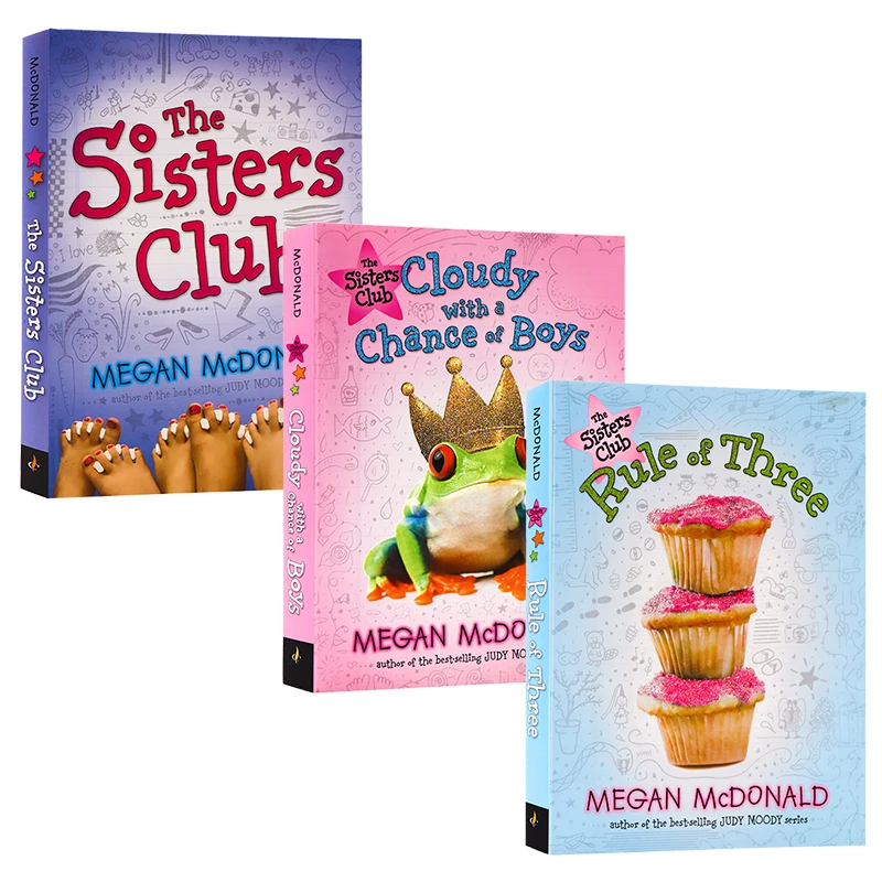 

3 books/set, The Sisters Club Megan McDonald, Children's books aged 8 9 10 11 12 English book, storise Books HJ-052