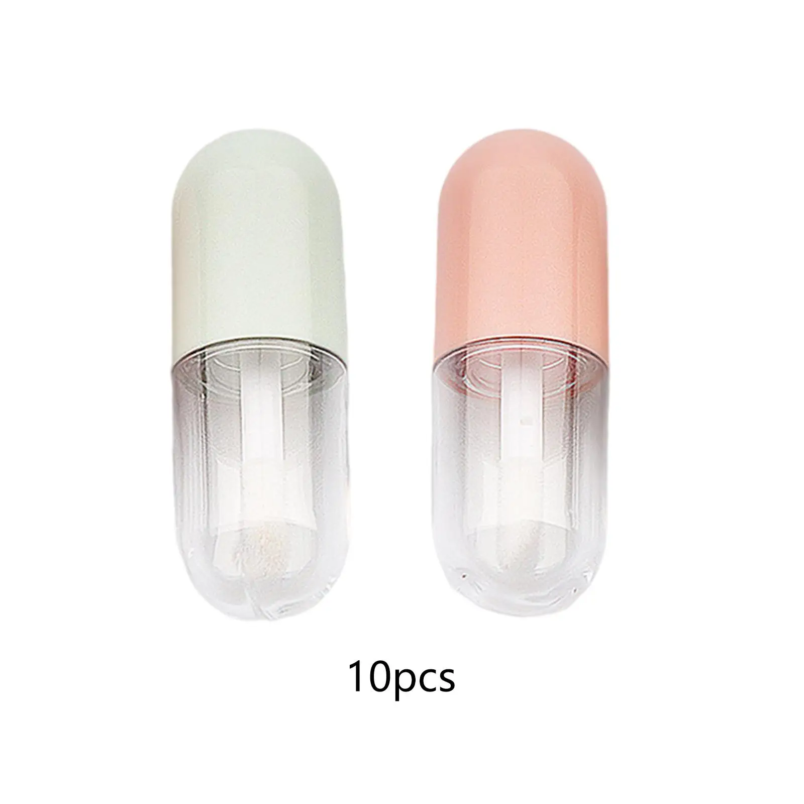 10 Pack Lipgloss Container with Insert Stoppers Portable Pipe for DIY Cosmetic