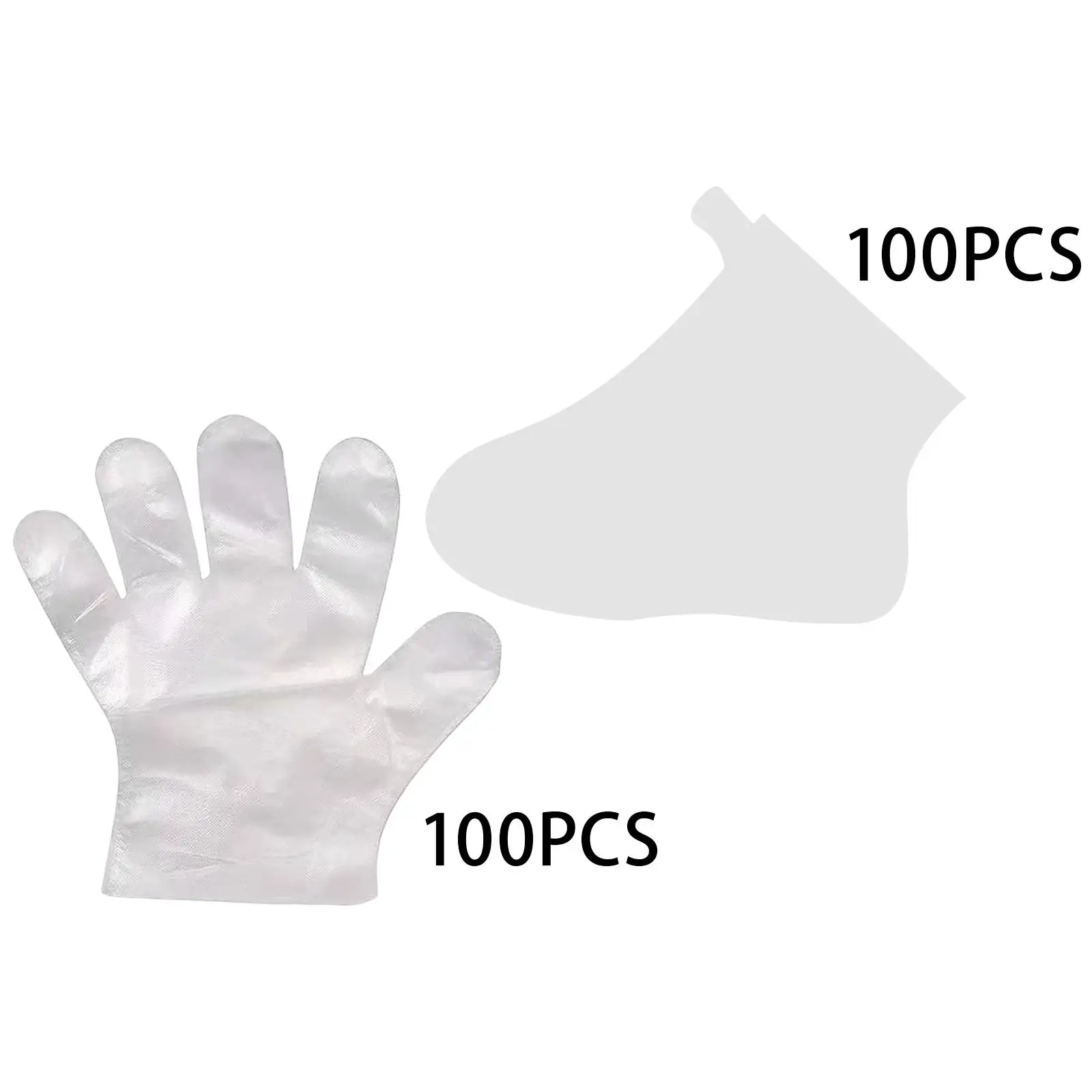 100Pcs Hand Feet Covers Bags Women Booties Disposable Mitts Gloves Clear Medicated Socks Hand Foot Moisturizing Socks