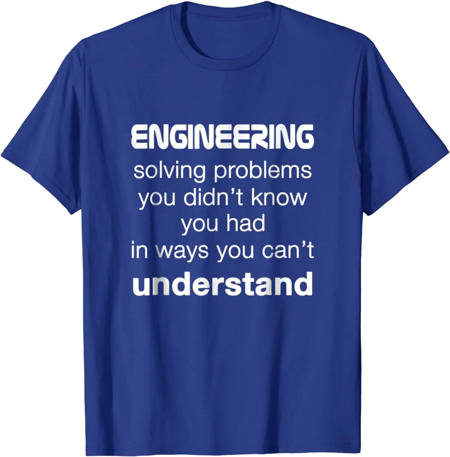 Cool Engineer / Engineering T-shirt About Solving Problems Discount Unique T Shirt Cotton T Shirts for Men Printed On