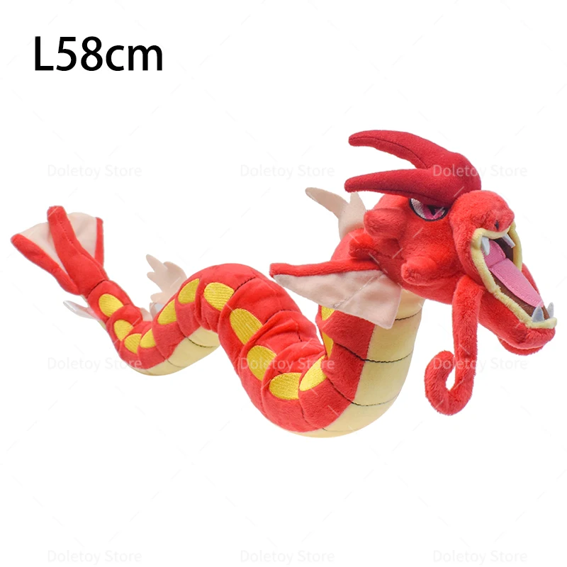 Hot Anime Gyarados Knuffels Kawaii Snake Seviper Glanzende Rayquaza Steelix Zachte Knuffel Pop Collectie Geschenken