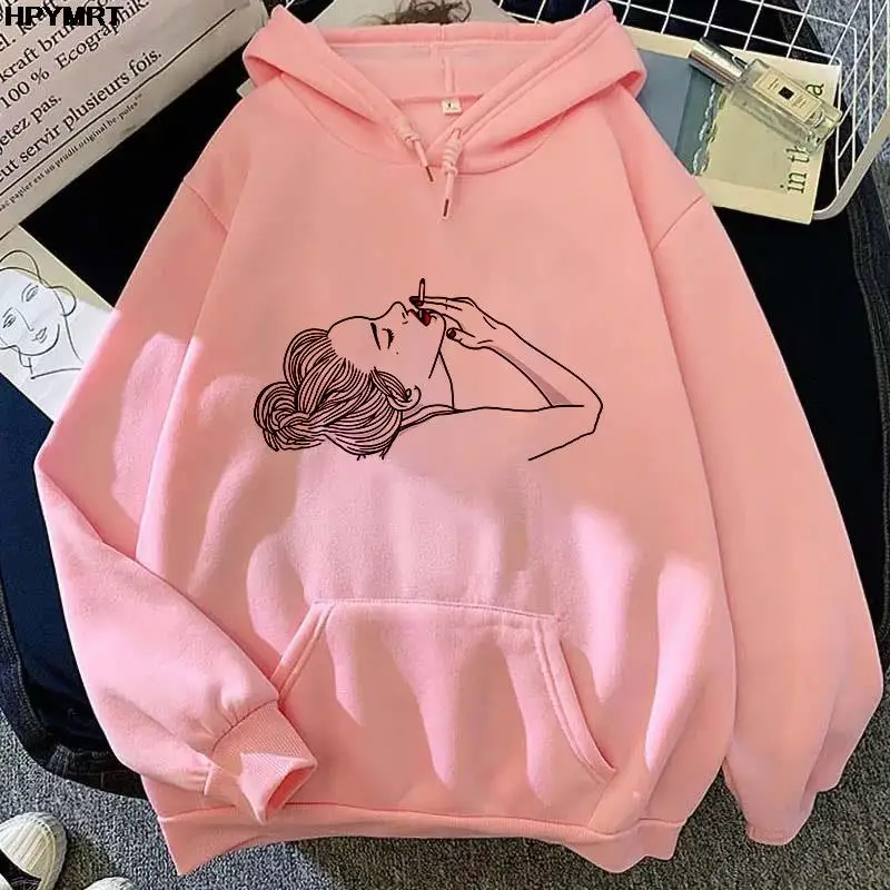 

Ladies street Fashion graphics prints Sweatshirts Spring and Autumn long sleeves Casual Tops Women Comfortable Breathable Hoodie
