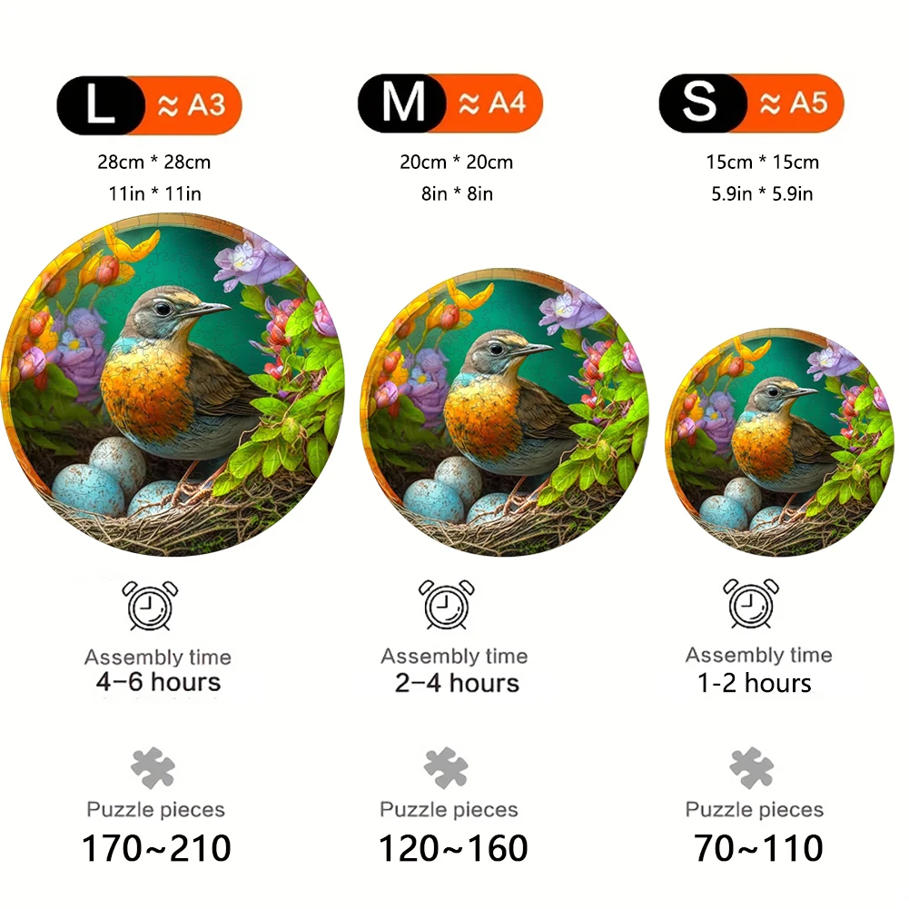 Bird Toys 3d Wooden Puzzle Model Kit Interactive Games Children Montessori Irregular Jigsaw Puzzle Adults Hell Difficulty Hobby