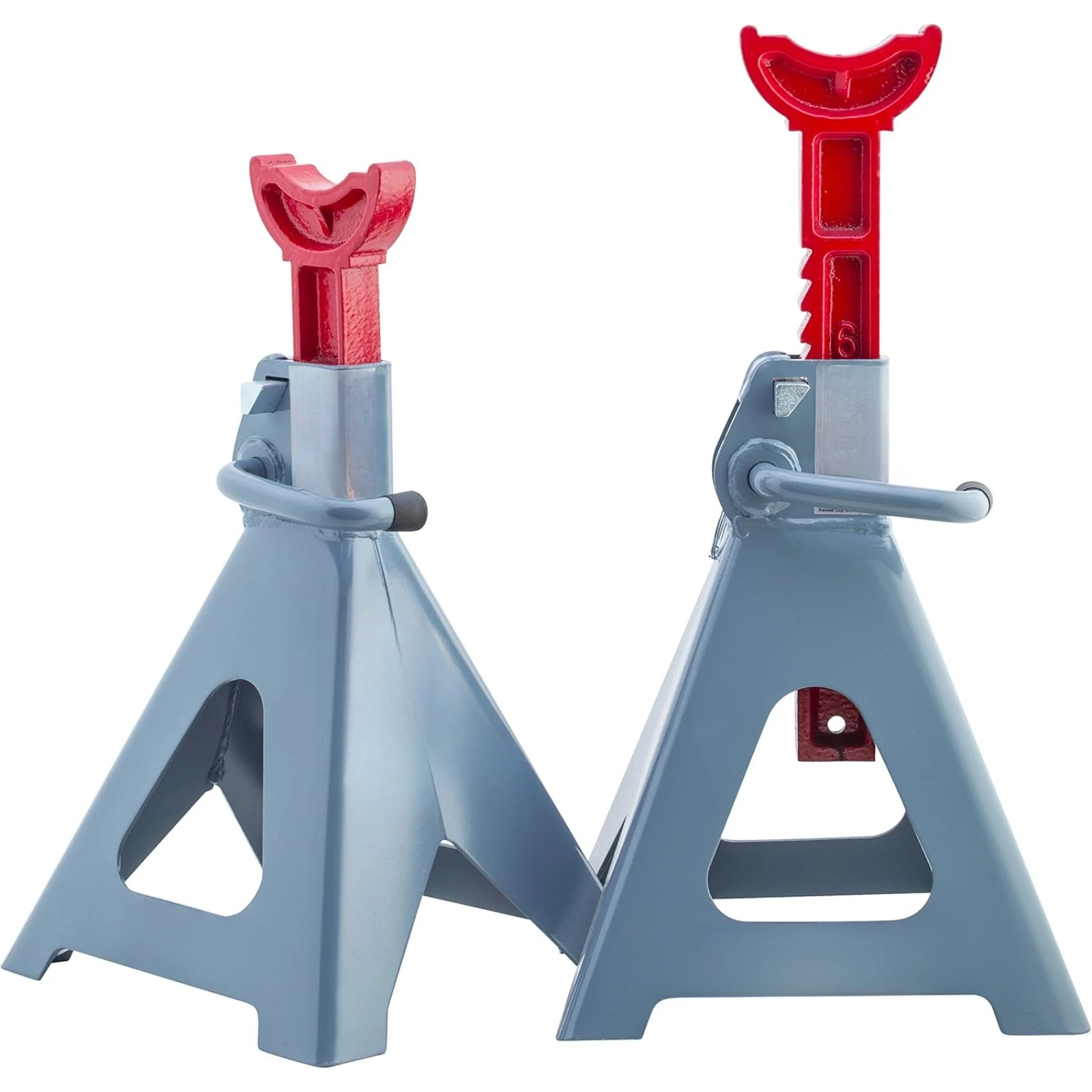 US Heavy Duty 6 Ton Jack Stands Pair - Double Locking Pins - Handle Lock and Mobility Pin for Auto Repair Shop with Extra Safety