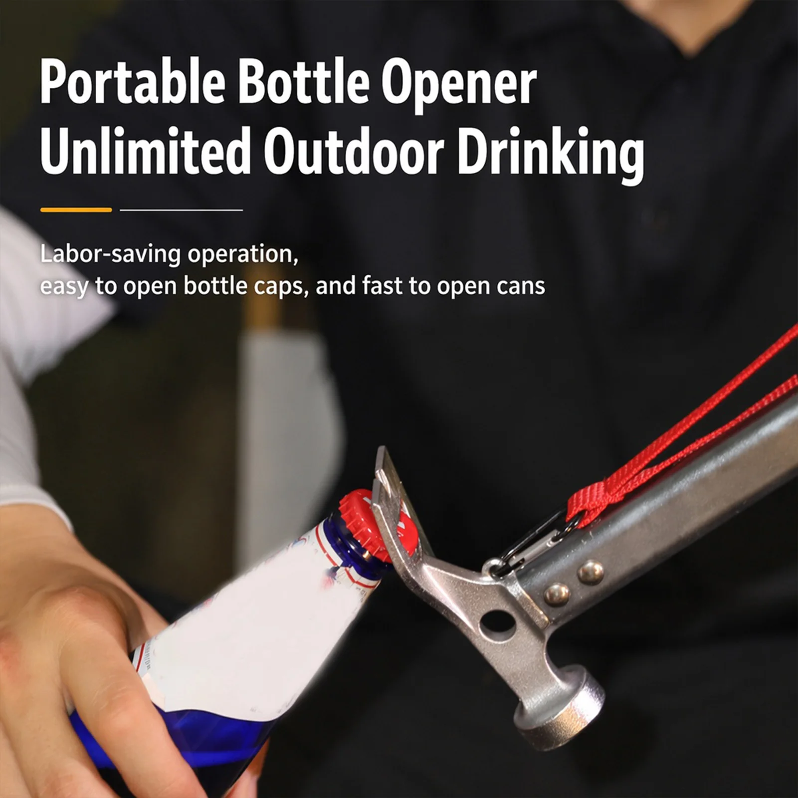3-In-1 Heavy Duty Camping Hammer with Sponges Handle Functional Tent Stake Hammers Multi Purpose for Camping Hiking Backpacking
