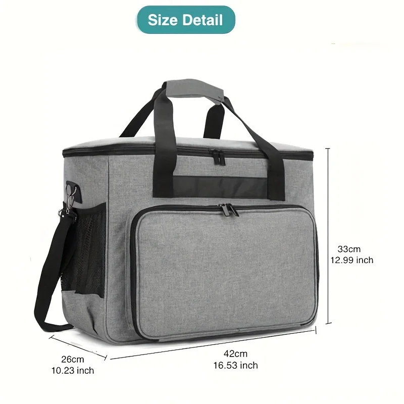 Premium Sewing Machine Carrying Case - Padded Storage Bag with Multiple Pockets & Accessory Organizer - Stylish Travel Tote