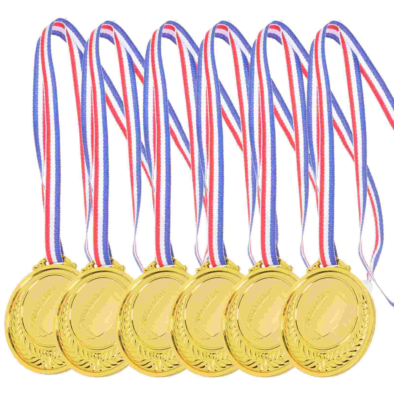 6 Pcs Decor Sports Medal Competition Toy 45X65CM Awards Decorative Kids Supplies Golden Accessories Child