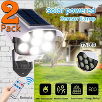 77 LED Solar Light Motion Sensor Security Dummy Camera Wireless Outdoor Flood Light IP65 Waterproof  Lamp 3 Mode For Home Garden