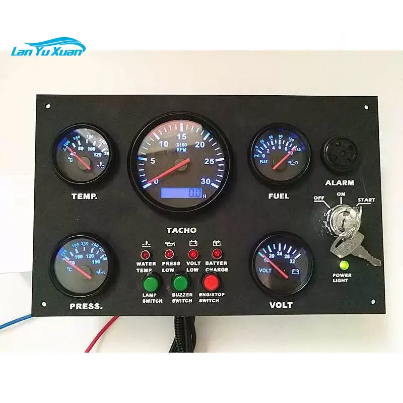 300*190 mm Waterproof boat instruments controller Panel Custom Boat Gauge Panel