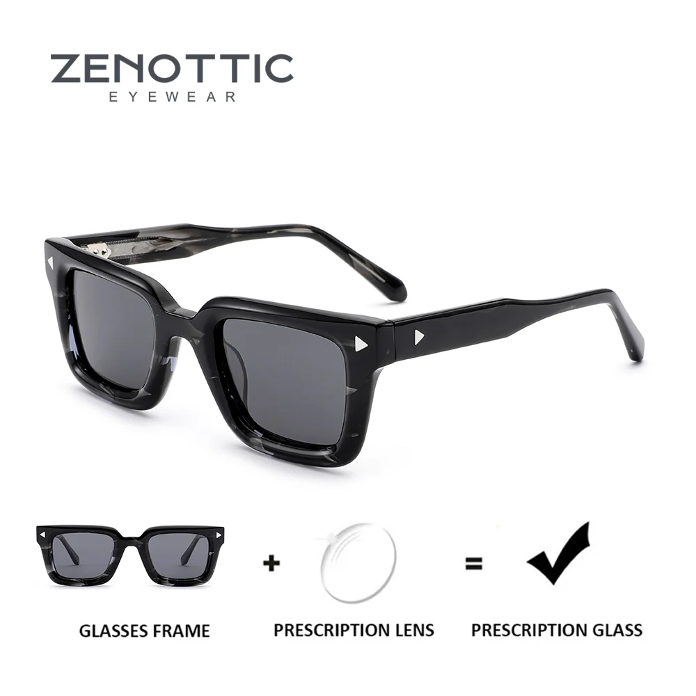 

ZENOTTIC Classic Square Prescription Sunglasses for Women Polarized Progressive Optical Eyewear UV400 Protection