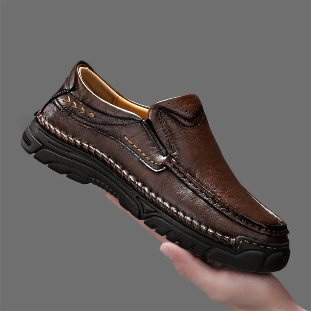Men's Handcrafted Loafers All-Season Low-Top Casual Shoes Men's Comfortable Casual Big Size Footwear Men Classic Casual Shoes