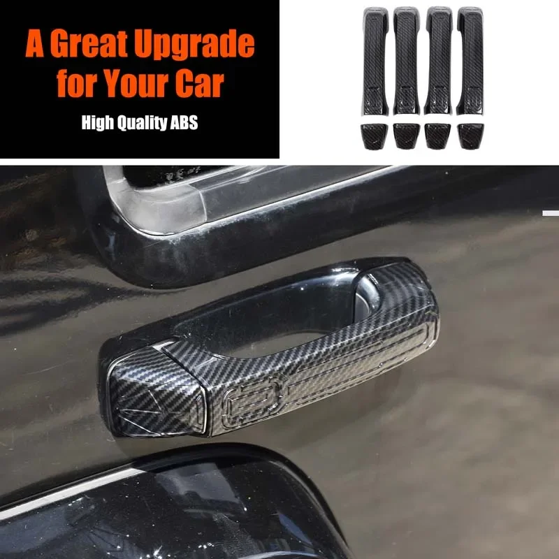 

ABS Carbon Fiber For Hummer H3 2005-2009 Car styling Car Exterior Handle Cover Decorative Sticker Car Exterior Accessories