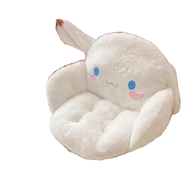 Aoger tamaño grande lindo Cinnamoroll felpa medio rodeado negro Kuromi cojín respaldo dormitorio Oficina cojín antideslizante para silla