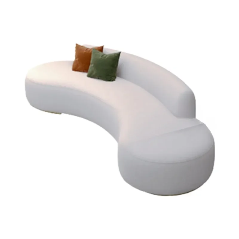 Modern light luxury small apartment, technology cloth sofa coffee table combination