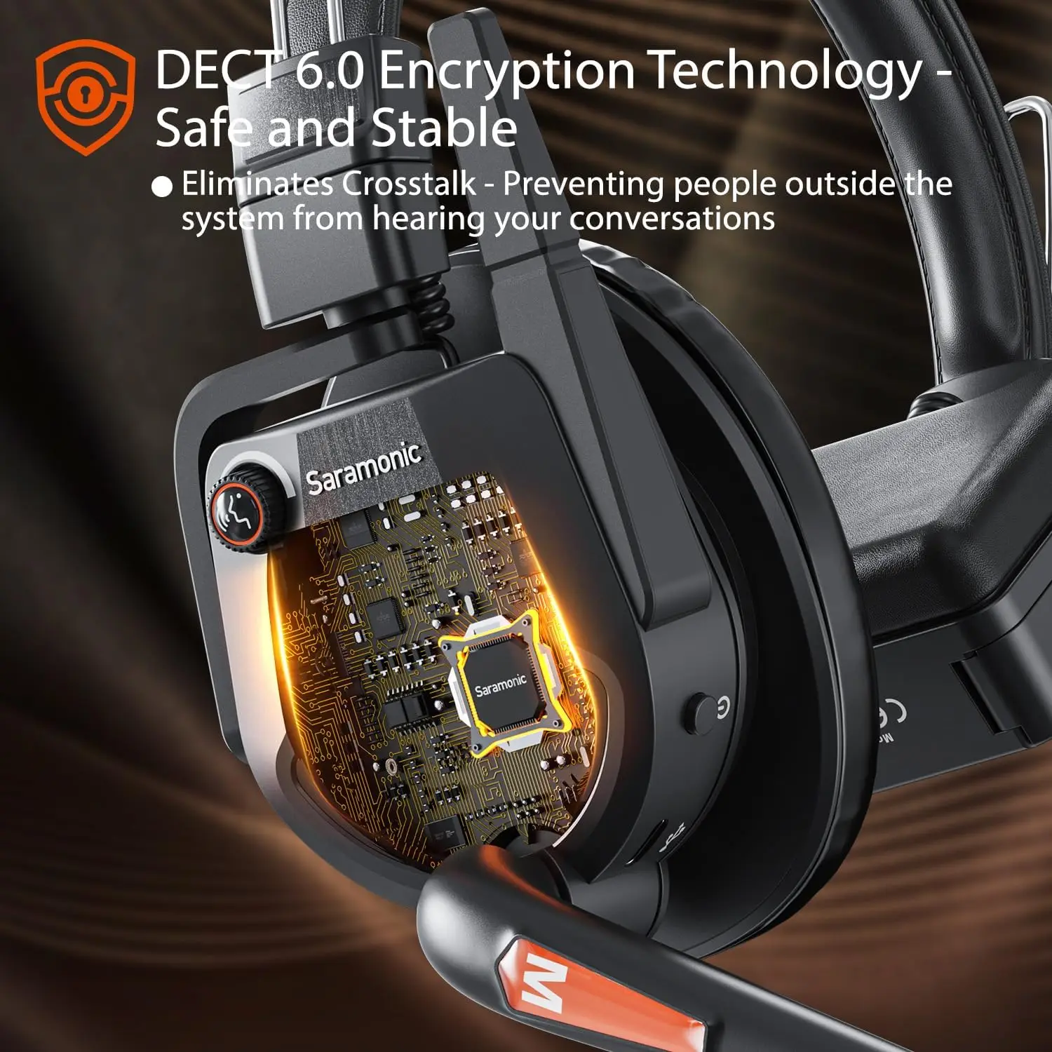 Saramonic WiTalk9-2S Walkie Talkie Full-Duplex de 1,9 GHz para 2 personas, alcance de 500 m ampliable para 30 usuarios, 4 baterías, estuche cargador de 6 bahías