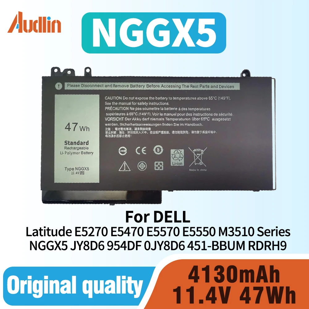 NGGX5 JY8D6 954DF 0JY8D6 451-BBUM RDRH9 Replacement Laptop Battery for DELL Latitude E5270 E5470 E5570 E5550 M3510 Series Tablet