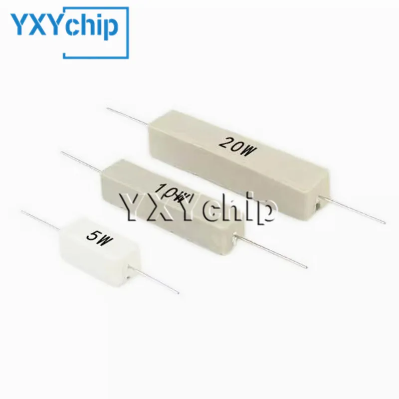 10pcs 5W 5% Cement Resistor Power Resistance  0.2R 1.8R 2.4R 12R 18R 12K 0.2 1.8 2.4 12 18 Ohm 0R2 1R8 2R4