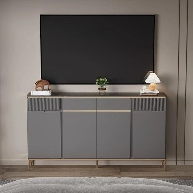

Modern Minimalist Rock Slab Side Cabinet Locker Storage Locker Living Room Cabinets Display Cabinet Crack Shelves Tv Stand