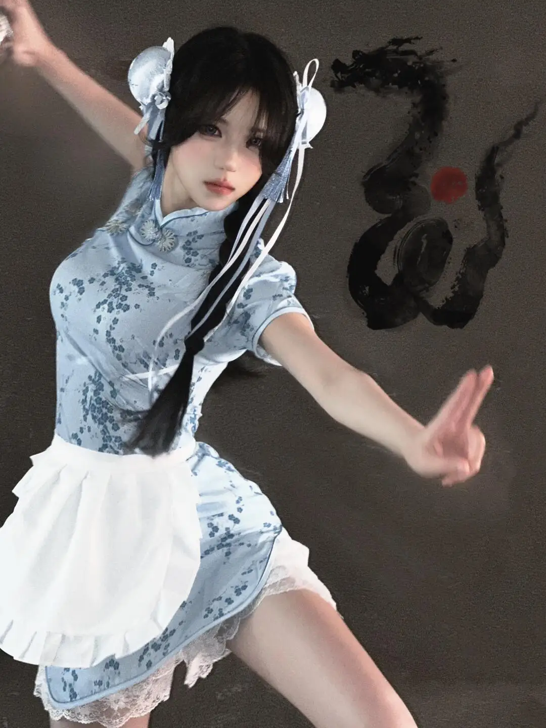 New Chinese Sle  Dr loween Cisas Cosplay orm Soft Girl Maid Skirt ort  Daily Wear