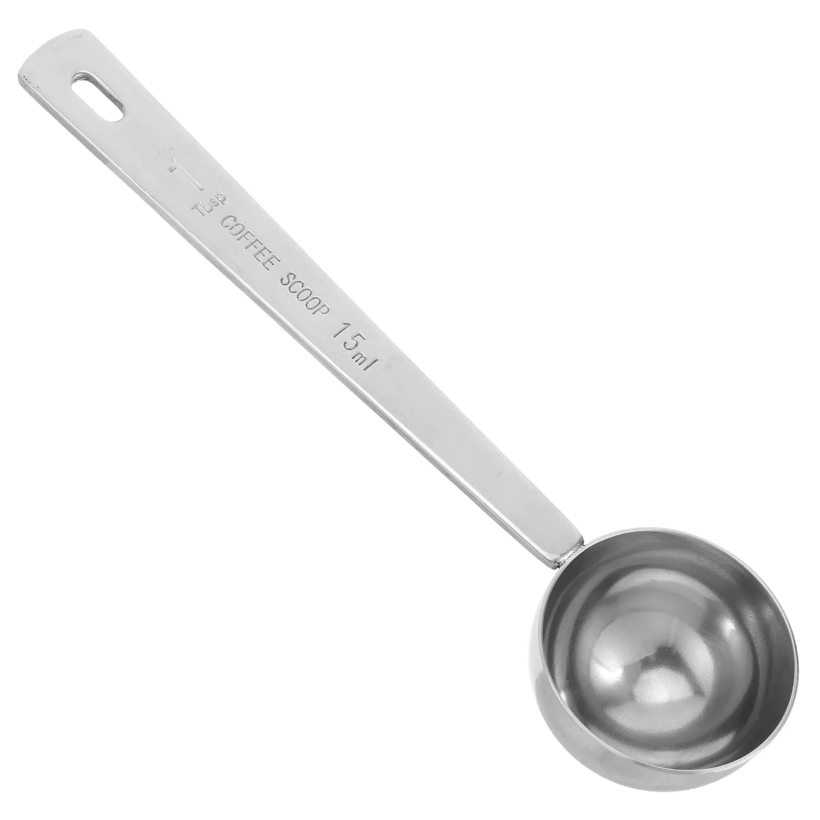 Premium Stainless Steel Coffee Dosing Spoon 15Ml Ergonomic Long Handle Measuring Scoop for Espresso Ground Coffee Tea Powder