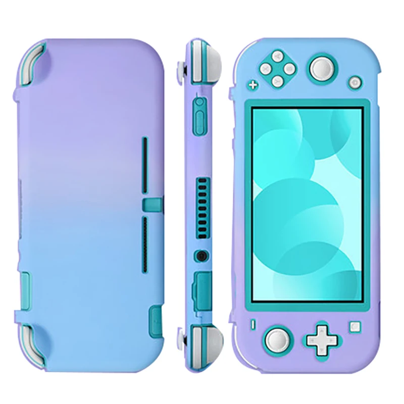 

A42F for Nintendo Switch Lite Protective Case Shell Colorful Cute Hard Back Cover Skin Game Console Accessories Purple-Blue