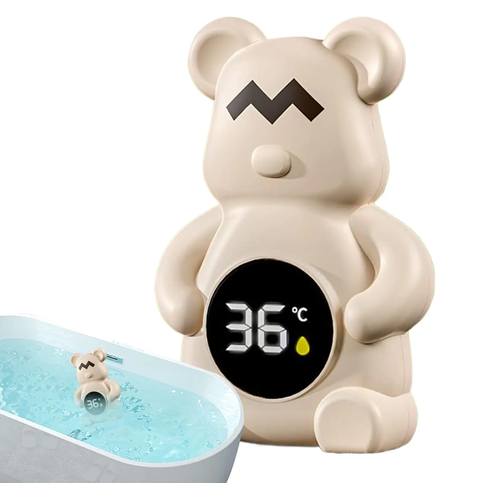 

Digital Baby Bath Temp Monitor Water Temperature Monitor Bear Shape Floating Toy Bathtub Meter For Hot Spring Shower Swimming