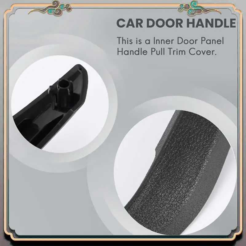 

Reliable-2Pair Car Left/Right Inner Door Handle Cover For Bmw X1 E84 2010-2016 Black
