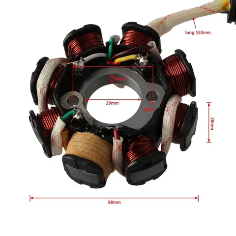 ATV 8 Coil Magnetic Alternator Ignition Stator Suitable For GY6 139QMB 139QMA Chinese Scooter Off-Road Motorcycle Engine