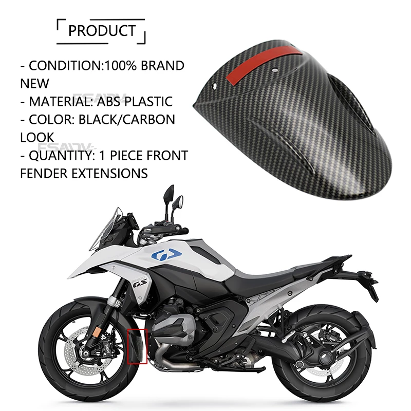 For BMW R1300GS R 1300 GS GS1300 R 1300GS Adventure 2023 2024 Front Fender Extender Mudguard Extension Splash Guard Tire Hugger