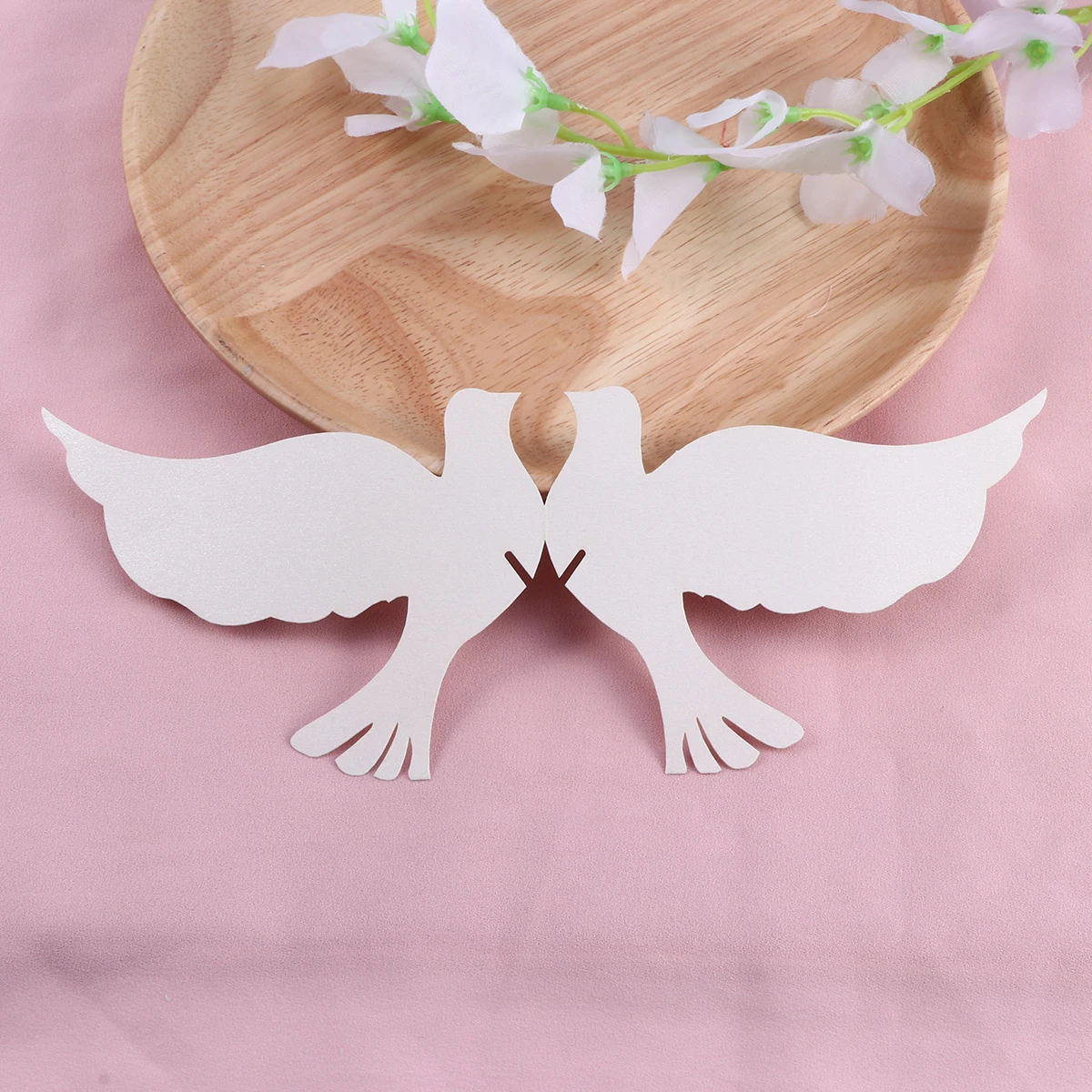 

50 Pcs Glass Card Place Cards Wedding Decor Business Bird Dining Room Table
