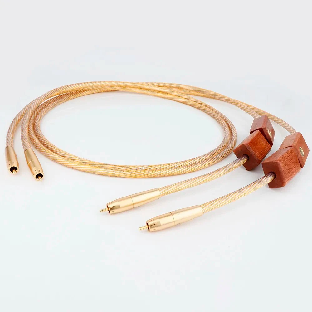 Пара золотых аудиокабелей RCA HIFI XLR «папа-мама» Lin, более высокие эталонные соединения, аудиофильские для усилителя компакт-диска