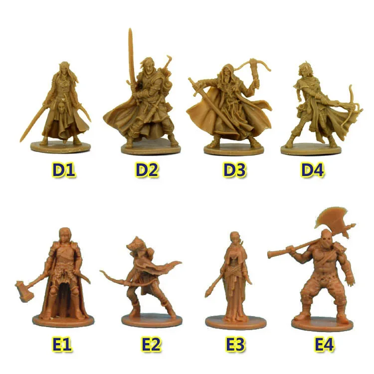 TRPG board game Zombicide miniatures green horde heroes survivors orc human warrior Knight Priest dwarf Warlock figure models