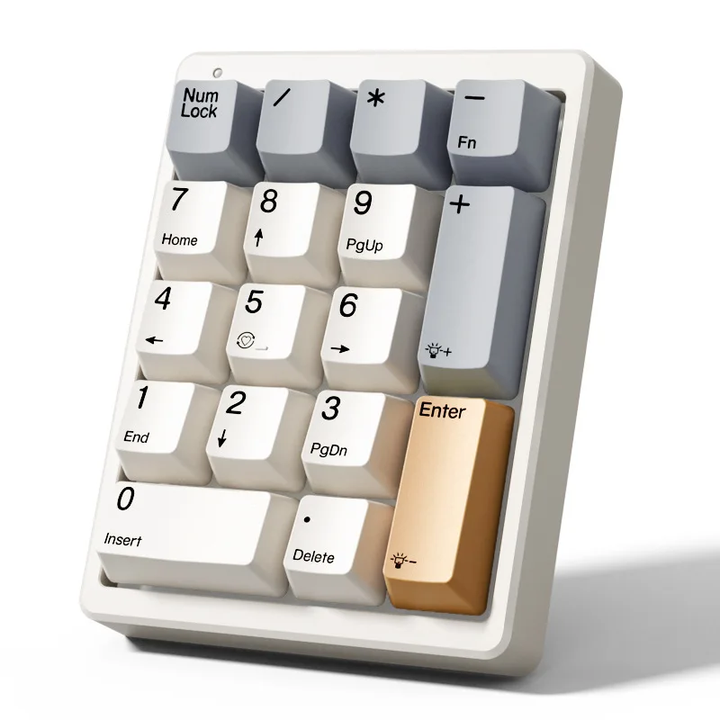 

Magicforce Mf17 цифровая Механическая цифровая клавиатура Type-c проводной Внешний ноутбук финансы ПК клавиатура переключатель Gateron белый Backli
