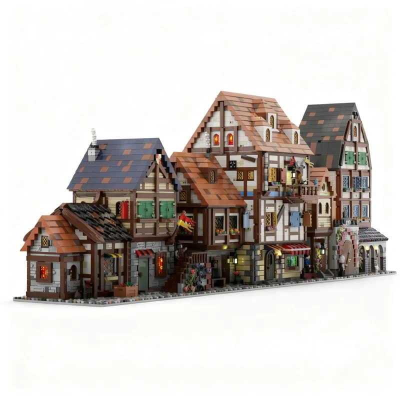 11594pcs MOC MODULAR MEDIEVAL FRENCH BUNDLE Model Building Blocks Construction Kids Idea Creative DIY Brick Christmas Gift Toy