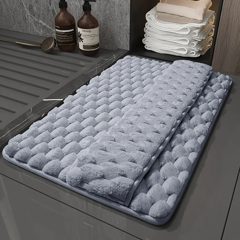 Memory Foam Bath Mat Absorbent Non Slip Quick Dry Thick Machine Kitchen Shower Toilet Soft Velvet Carpet Rug Floor Door Home