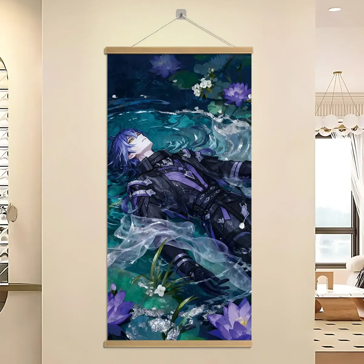 Genshin Impact Kyryll Chudomirovich Flins Cosplay Scroll pittura murale pittura Anime pittura decorativa regalo di Halloween