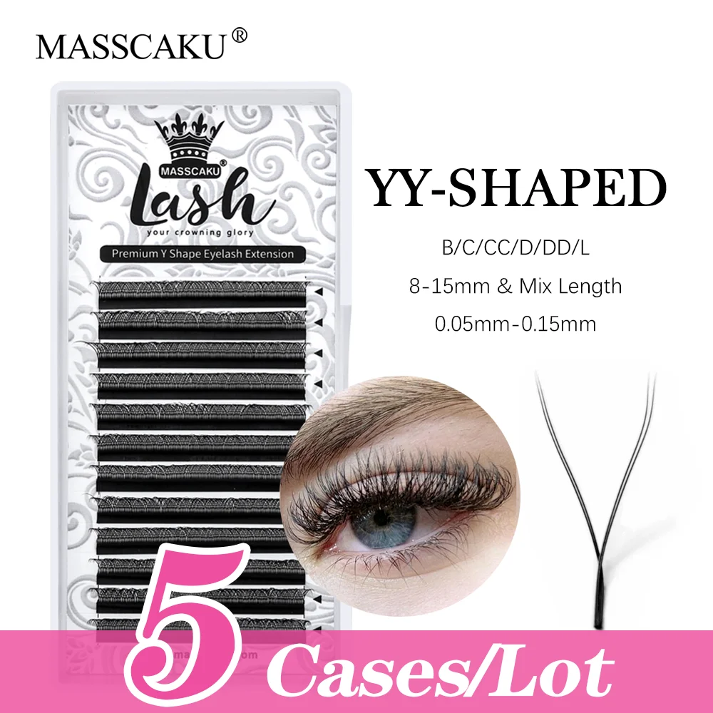 Free sample 5cases/lot korea pbt fiber YY type false eyelashes extensions 0.07 thickness russian volume eye lashes c/d curl