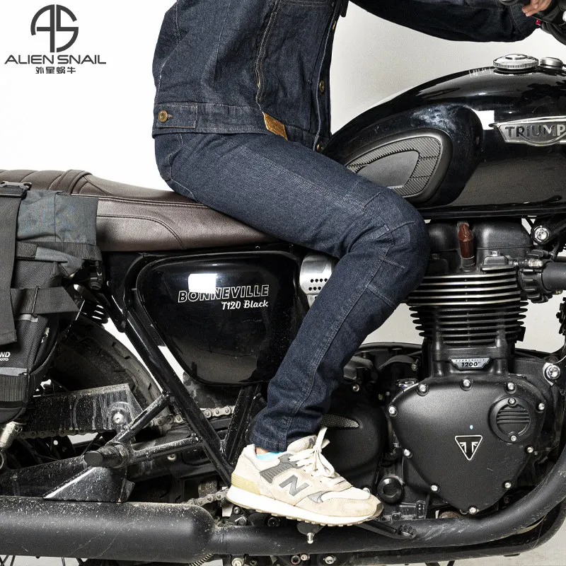 Women's CE Cordura Motorcycle Riding Pants Alien Snail Windproof Wear Resistant Hip Protection Drop Resistant Pantalones Moto