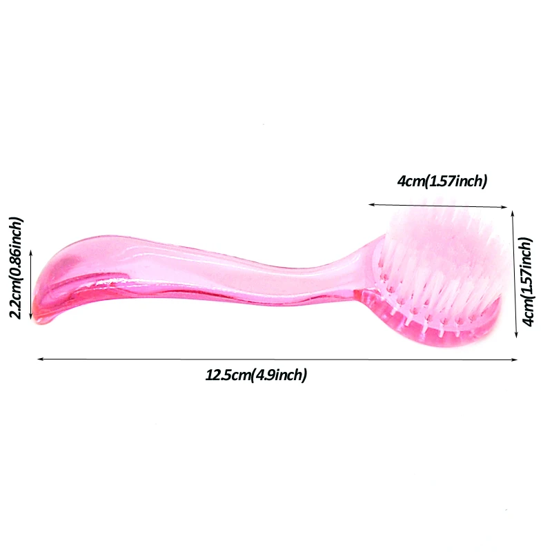 Confezione da 4 pennelli per unghie, testa tonda, manico lungo, stazioni per manicure, fornitura per salone, setole morbide, manico in ABS durevole, strumenti colorati