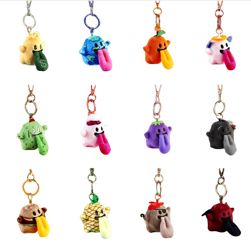 

Аниме периферийные устройства, оригинальная брендовая мини-версия, милый призрак, гамбургер, вулкан, ангел, пух, модный милый рюкзак, кулон, брелок