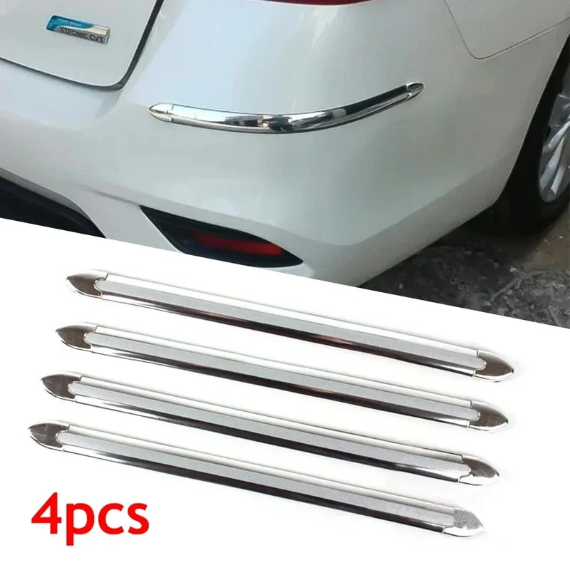 Kit 4 Peças Protetor de Borda Automotiva Anticolisão para Para-choque - Barra de Proteção Antirrisco e Antiesfregamento - Acessórios Automotivos para Estilização e Proteção contra Impactos